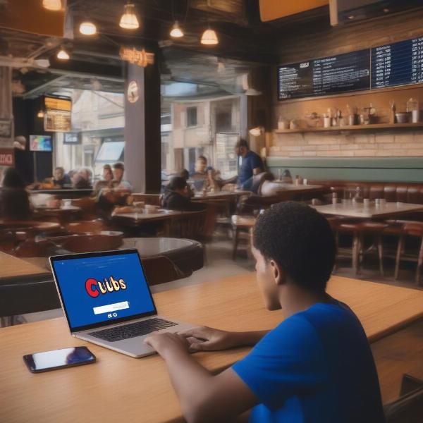 Public Wi-Fi streaming cubs game