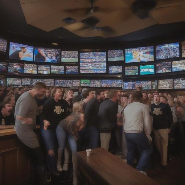 Purdue Basketball Game at a Sports Bar