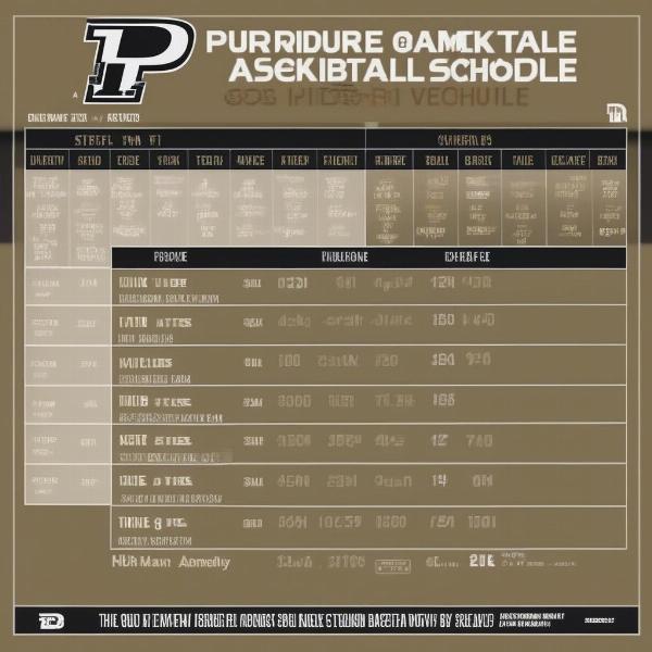 Purdue Basketball TV Schedule