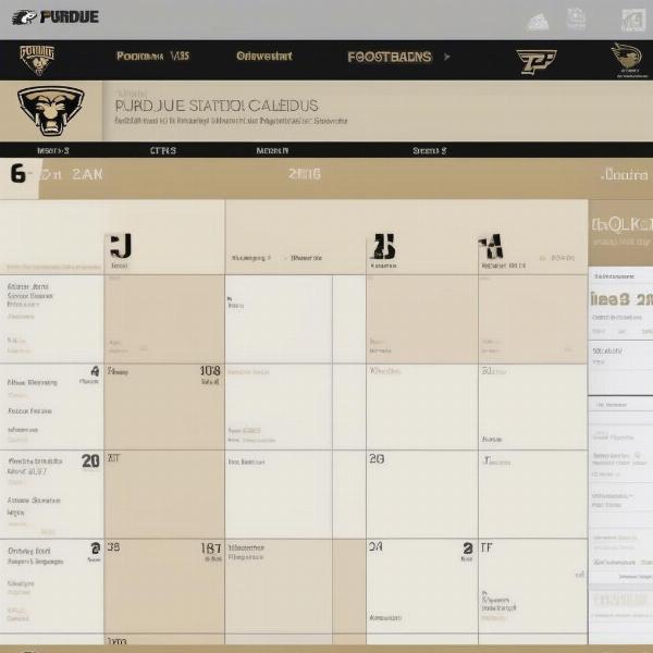 Purdue football schedule calendar detailed