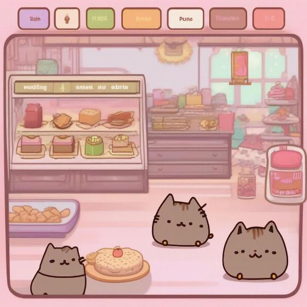 Pusheen Snack Time game screenshot on mobile