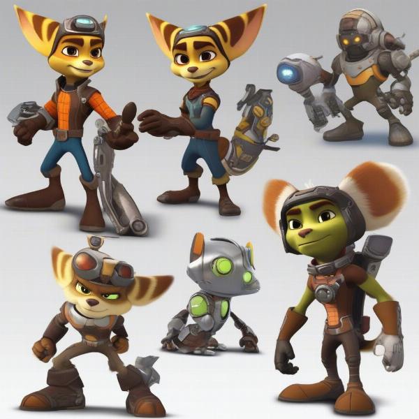 Evolution of Ratchet and Clank from their first game to more recent games