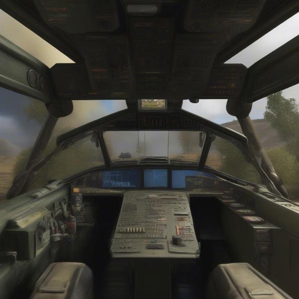 detailed tank game environment
