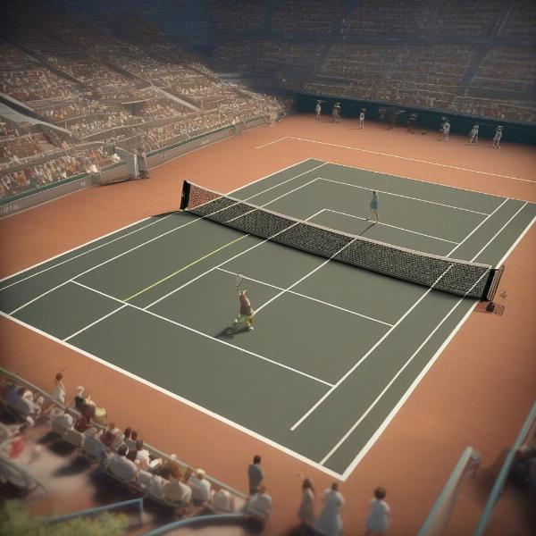 modern tennis simulation