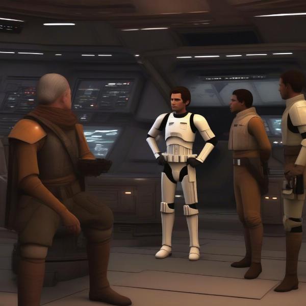 rebel assault fmv cutscene featuring rebel briefing