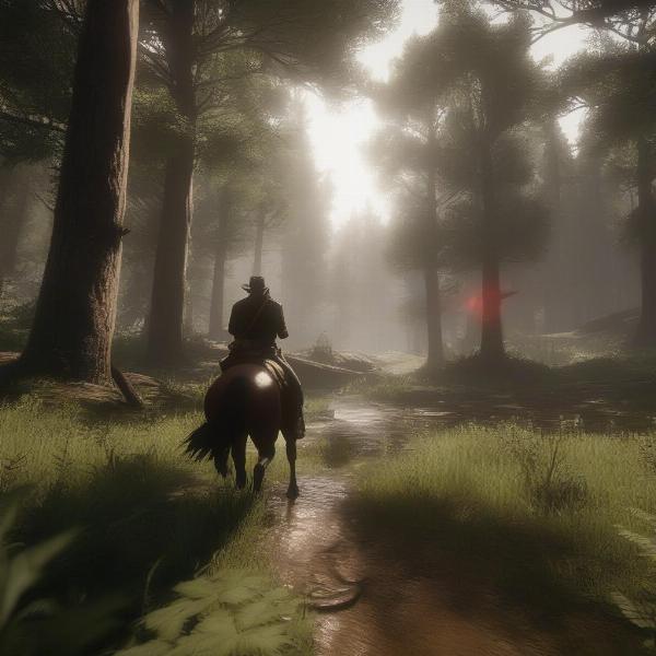 Red Dead Redemption 2 open-world exploration with detailed landscapes and interactive environment