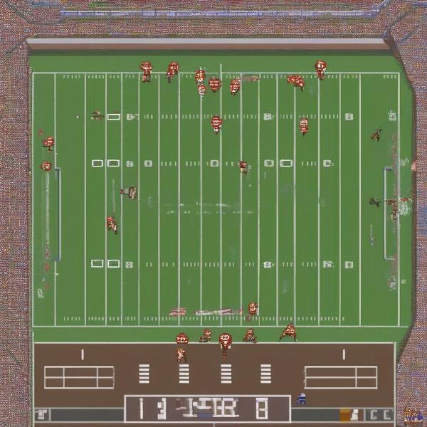 retro bowl arcade style football action