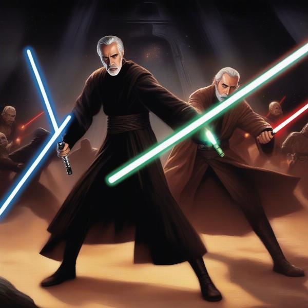 Count Dooku battle scene