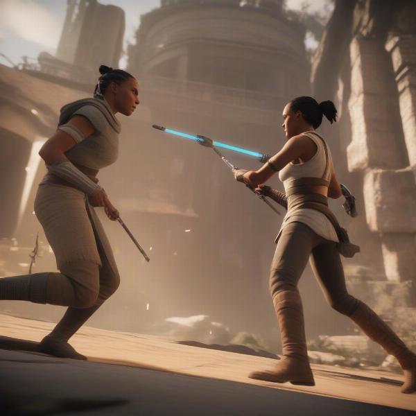star wars game rey finn collaboration