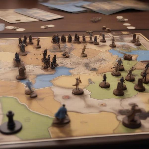 Robert E Lee Civil War board game setup