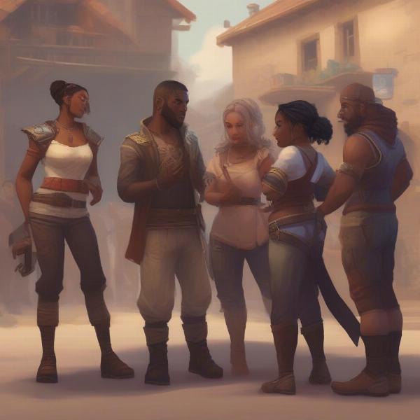 group of people role playing roblox game