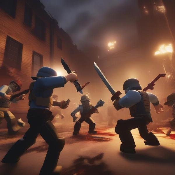 roblox zombie fight
