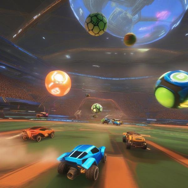 Rocket League PS4 soccer game with cars