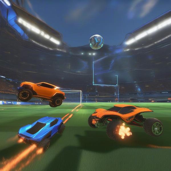 rocket league game split screen