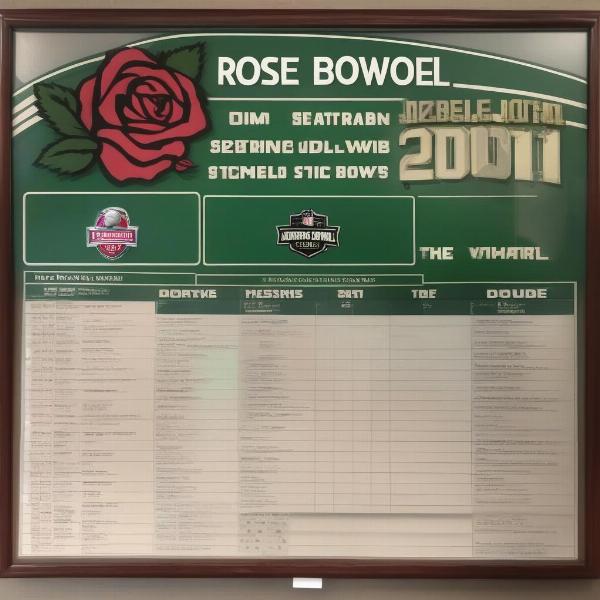 Rose Bowl game time schedule