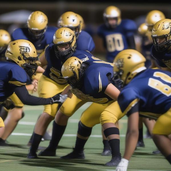 Royse City Football Game Defensive Line