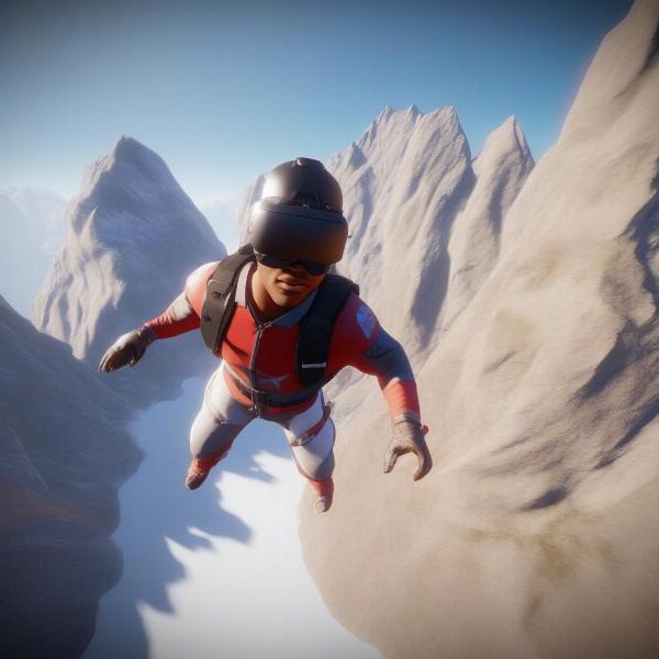 vr wingsuit mountain rush game