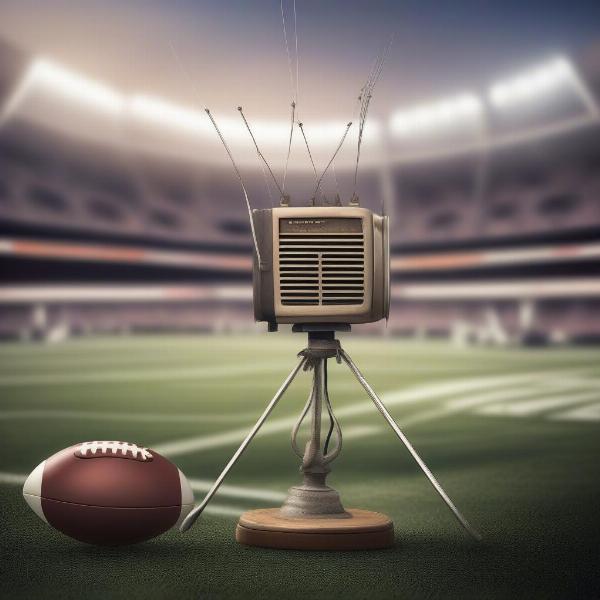radio antenna and football