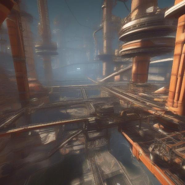a first person view of the game satisfactory