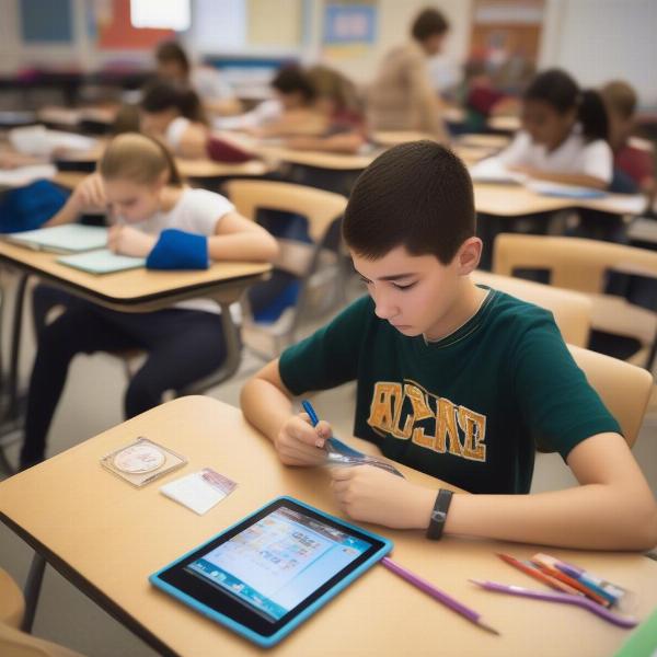 student-playing-online-game