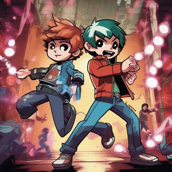 scott pilgrim xbox co-op action intense gameplay