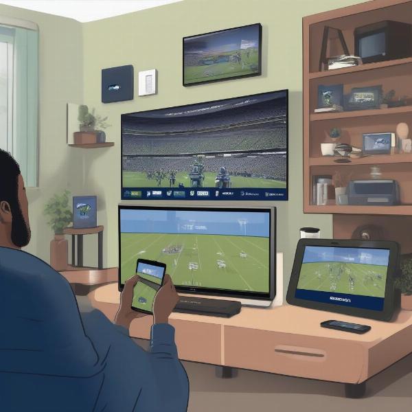 seahawks game viewing multiple devices