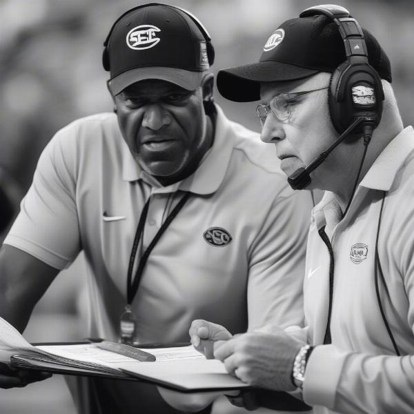 sec championship game coaches tactics on the sidelines