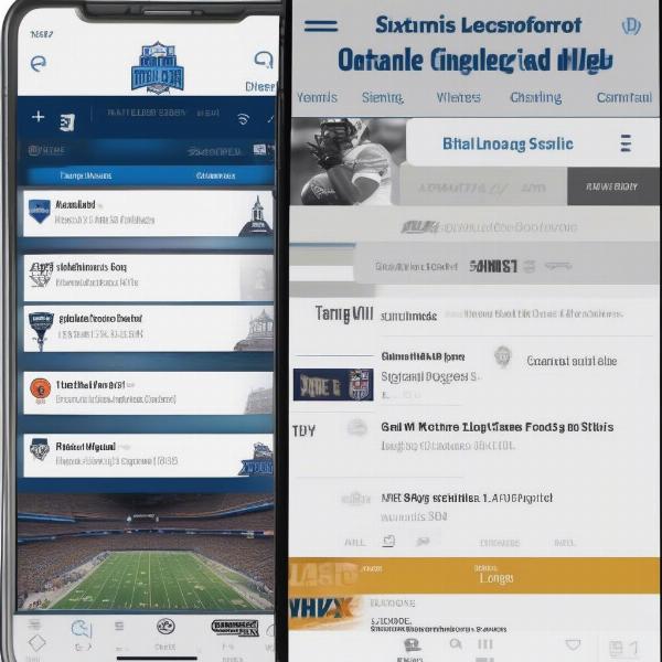 SiriusXM app football listings