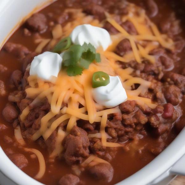 Game Day Slow Cooker Chili