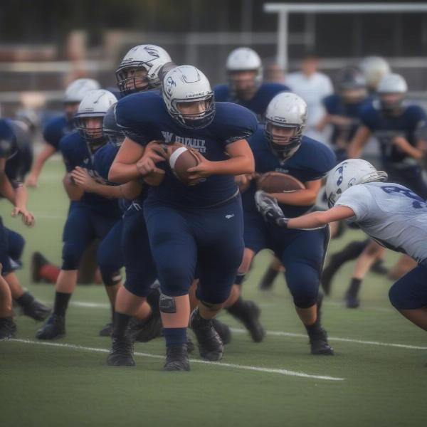 Smithson Valley Football Players in Action