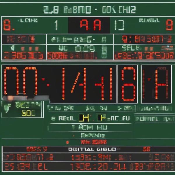 soccer match clock showing time