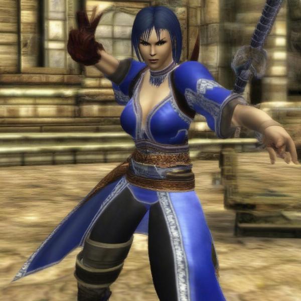 soulcalibur 3 ps2 character creation screen with many options and a detailed custom character