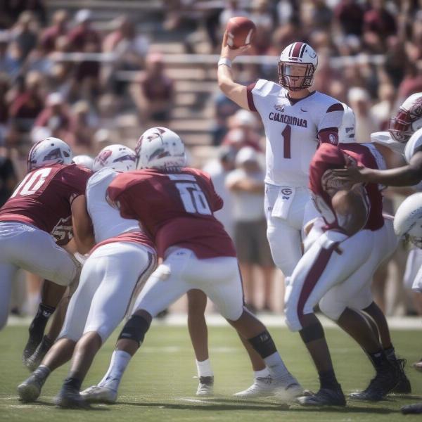 South Carolina spring game quarterback competition