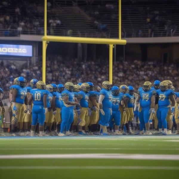 Southern Jaguars Football Team On Field