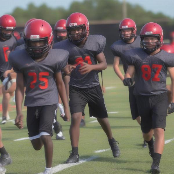 spanish-fort-football-practice-drills-session