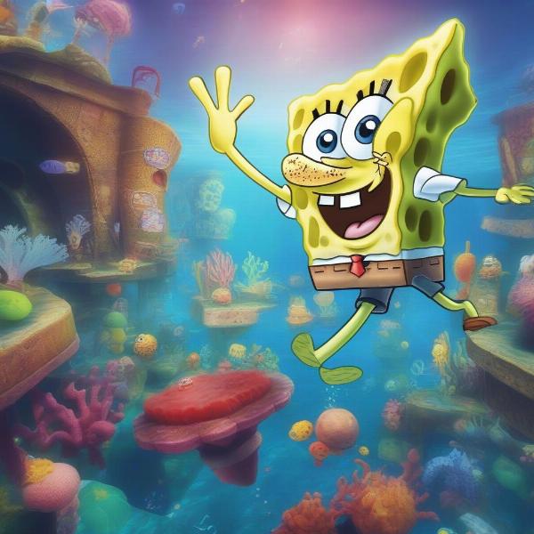 spongebob squarepants xbox 360 gameplay image