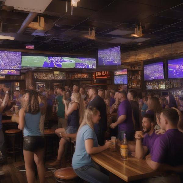 lsu football game at sports bar