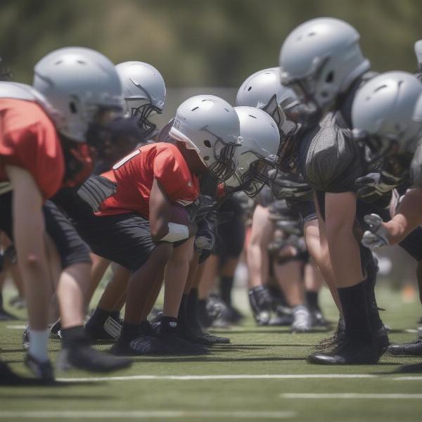 spring football game positional battles