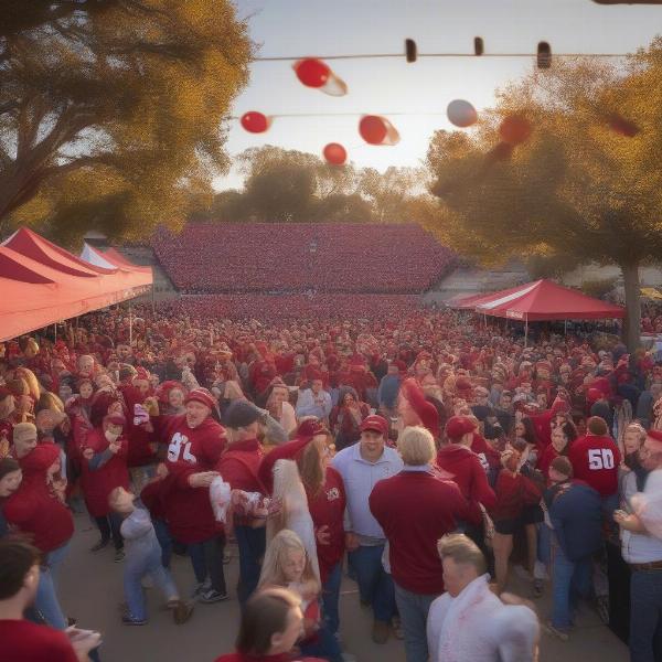 Fans enjoying the atmosphere of the stanford-cal big game