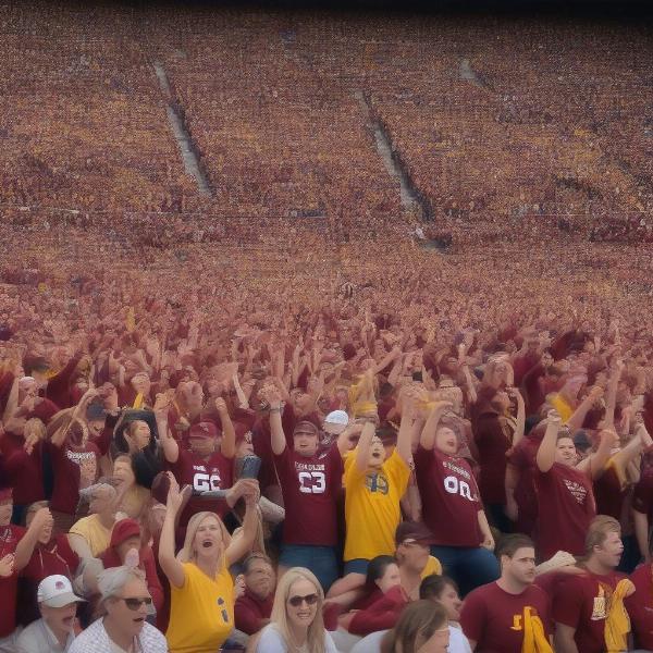 Excited fans at the stanford-cal big game