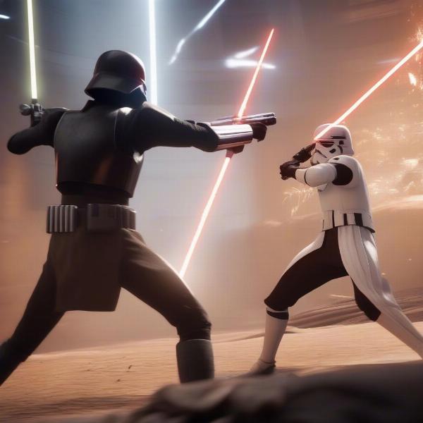 star wars battlefront 2 hero combat demonstration