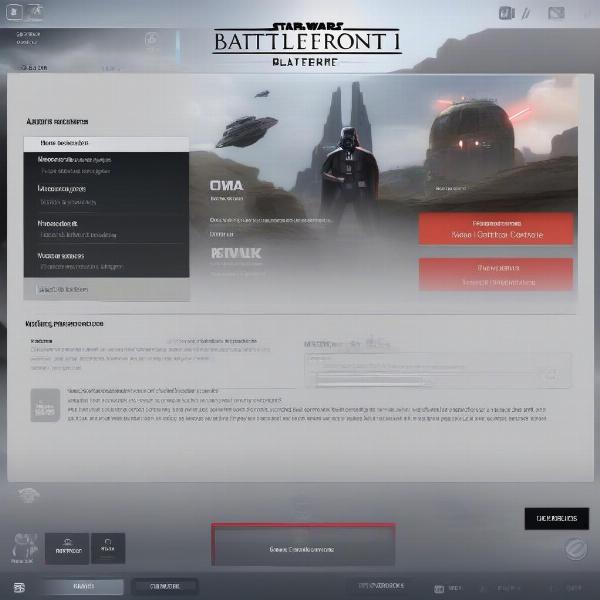 Star Wars Battlefront 2 Settings Optimization, showing graphics, audio, and controller settings for improved gameplay