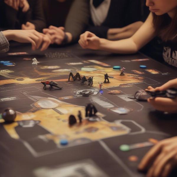 star wars board game in action on a tabletop