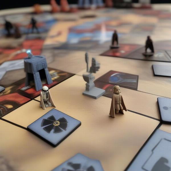 Star Wars Carcassonne game components and pieces close-up