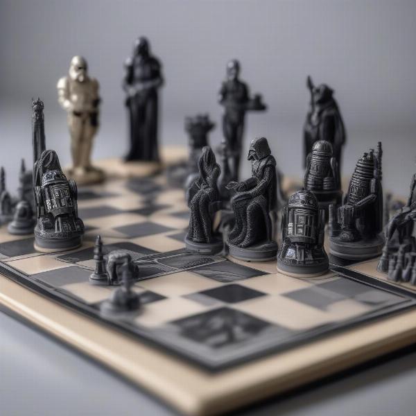 Detailed Star Wars Chess Game Board
