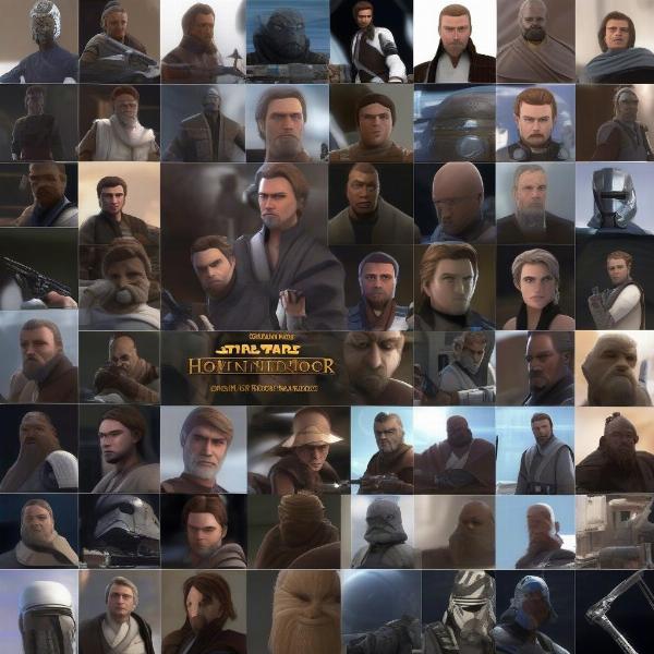 Star Wars Clone Wars PS2 Characters Roster