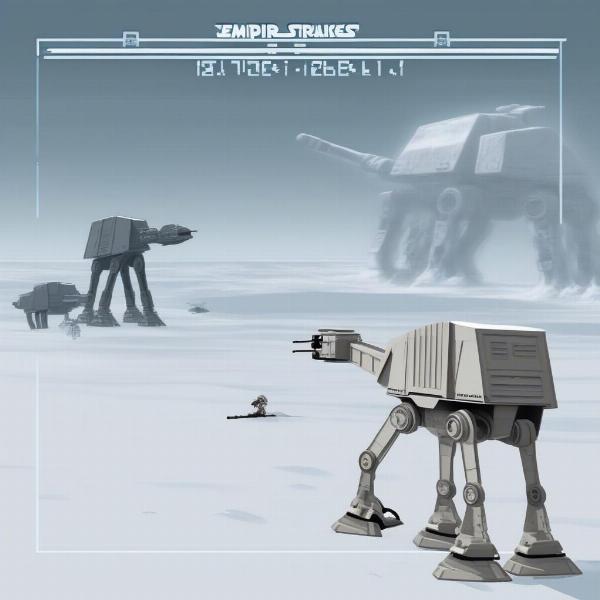 Empire Strikes Back Atari gameplay with snowspeeders and AT-ATs