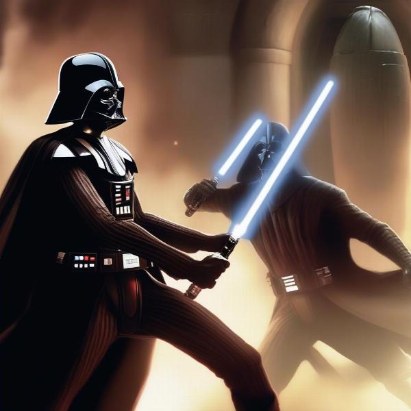 star wars the force unleashed gameplay showcasing darth vader in combat