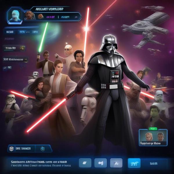 Star Wars Galaxy of Heroes mobile game interface