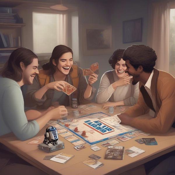 Setting up a Star Wars catch phrase game